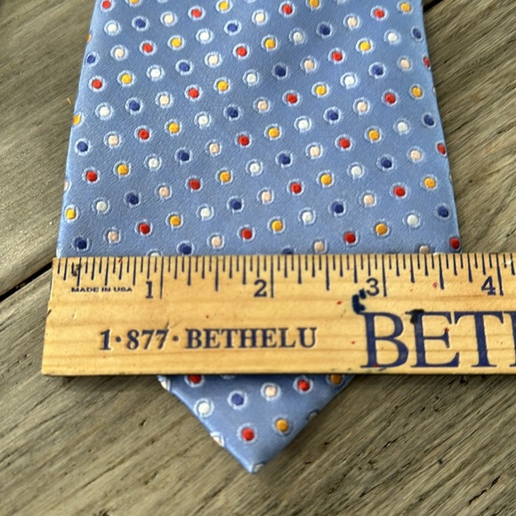Men’s Blue Polka Dots Tie - Picture 7 of 7